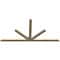 Ekena Millwork Saratoga Rough Sawn Timber Gable Bracket, Douglas Fir, 96"W x 48"H x 2"D x 4"F, 12/12 Pitch GBW096X48X0204SAR00RDF - alternate 5